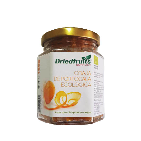 Coaja portocala confiata BIO Driedfruits – 150 g Dried Fruits Produse Naturale pentru Patiserii, Cofetarii & Brutarii